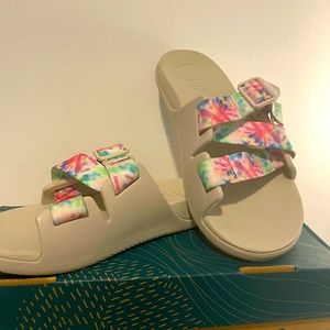 WOMENS TIE DYE SANDALS